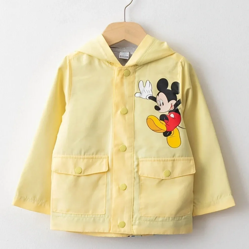LC Waikiki | Kids Hooded Long Sleeve Mickey Mouse Raincoat- Size 4-5 years